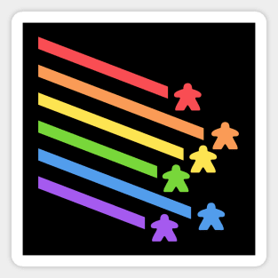 Rainbow Meeples Board Games Addict Magnet